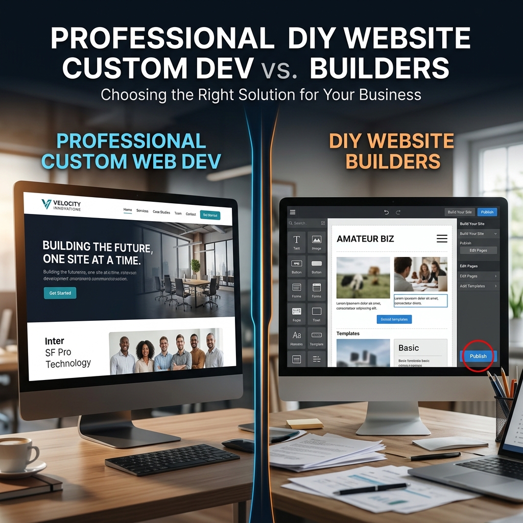 Why Professional Custom Web Development Outperforms DIY Templates in 2025