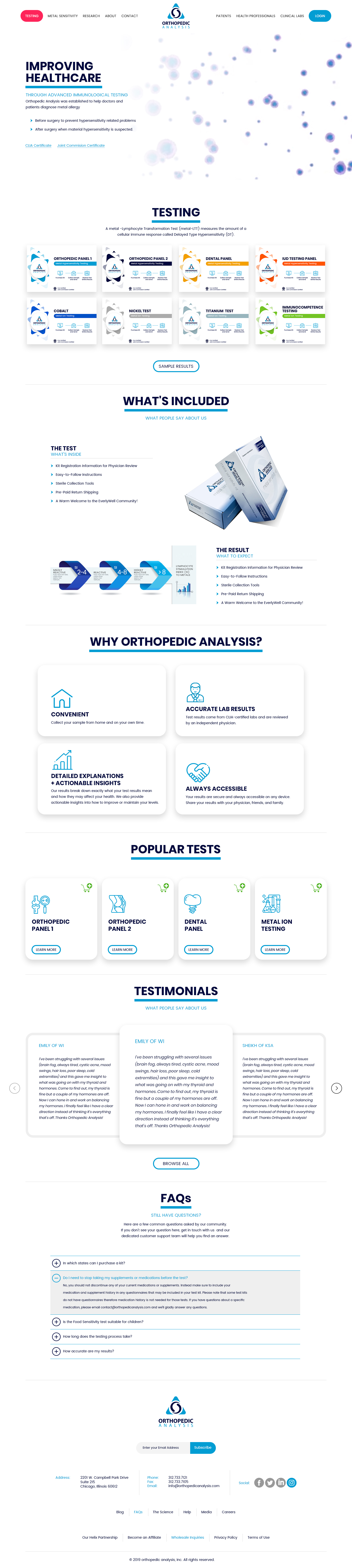 Orthopedic Analysis lab reports management system HIPAA GDPR compliant diagnostic platform