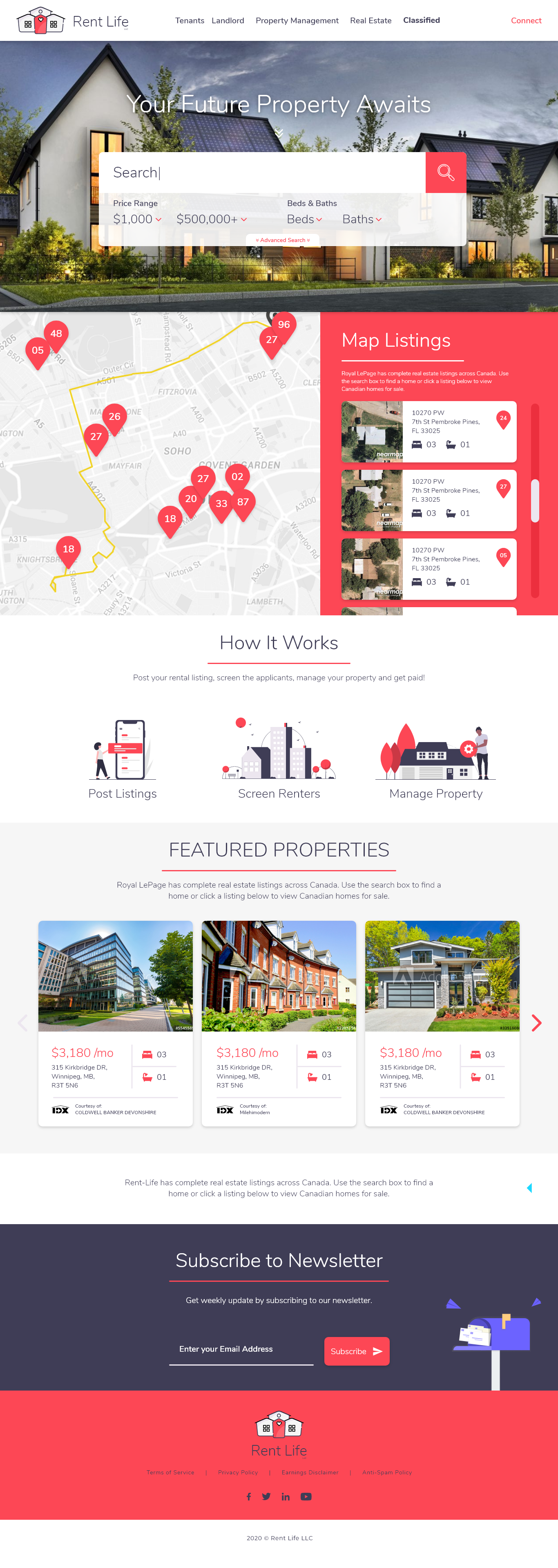 Rent Life real estate tenancy management platform with automated rent collection